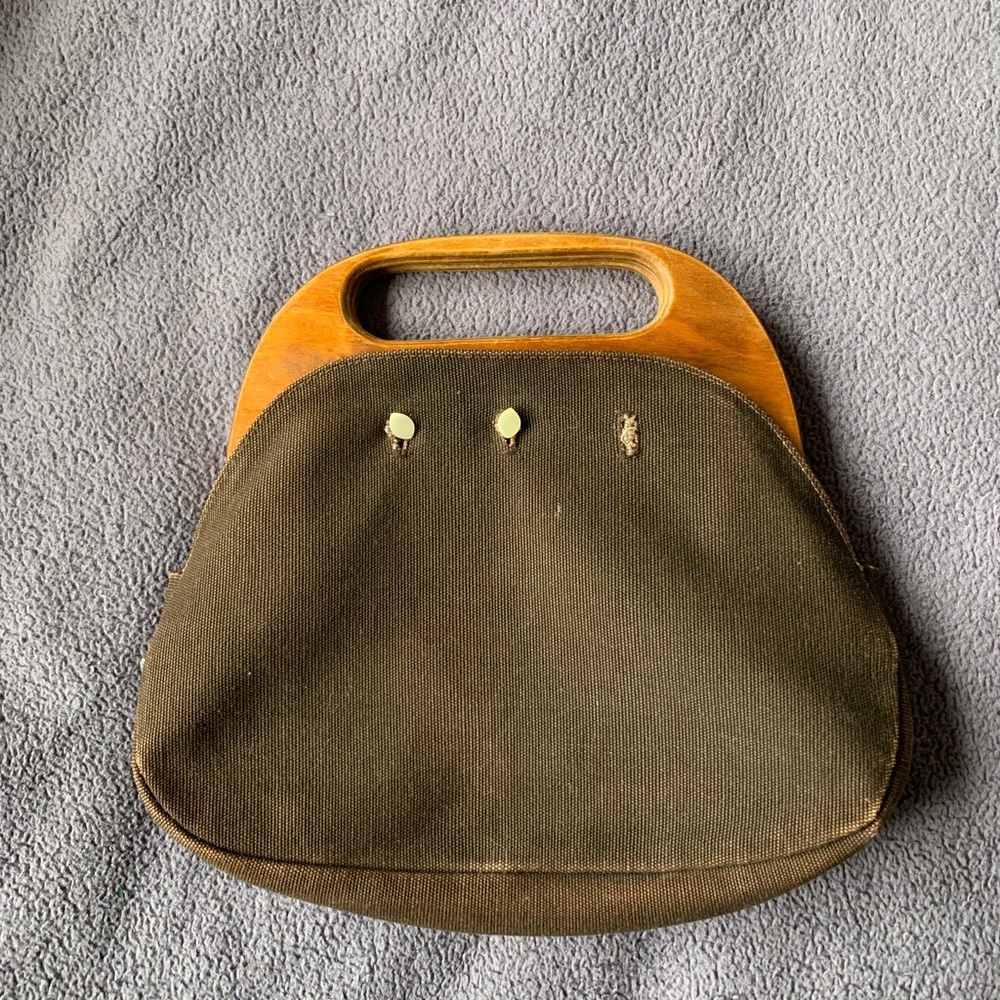Vintage Wood Handle Purse